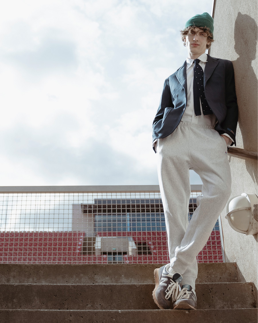 Heren | Broeken | Champion | Reverse Weave Soft Fleece Sweatpants Gray Melange
