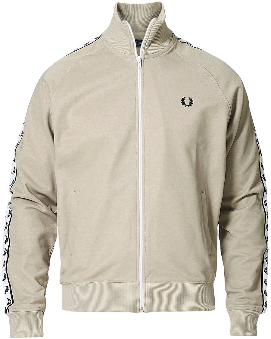 Heren | Truien | Fred Perry | Taped Track Jacket Light Oyster