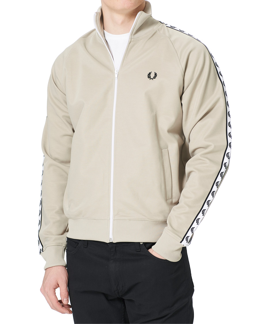 Heren | Truien | Fred Perry | Taped Track Jacket Light Oyster