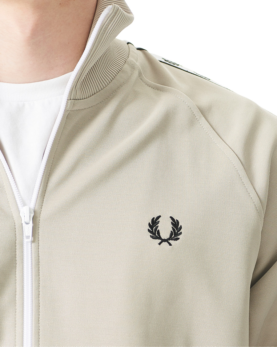 Heren | Truien | Fred Perry | Taped Track Jacket Light Oyster