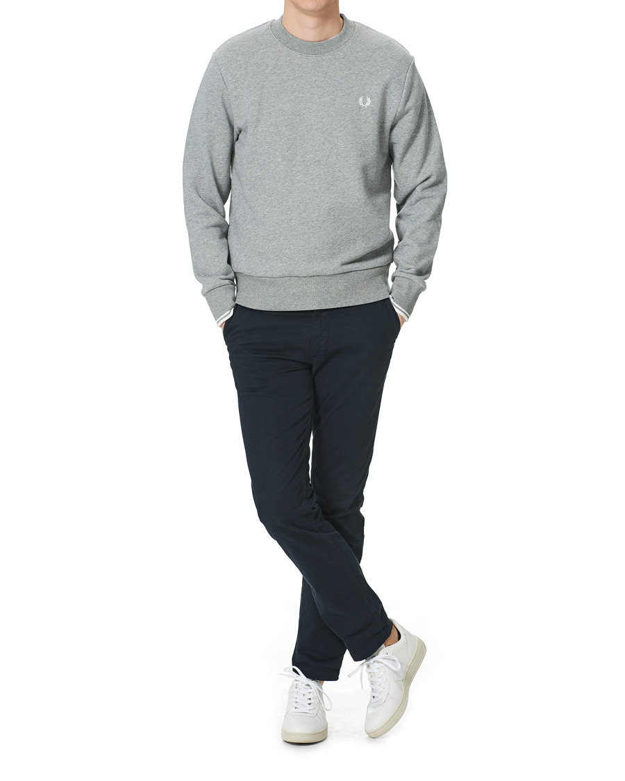 Heren | Truien | Fred Perry | Crew Neck Sweatshirt Grey Melange