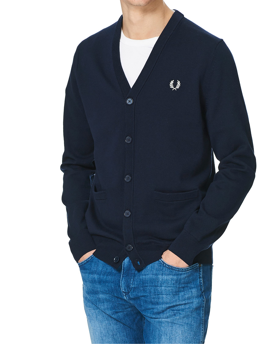Heren | Truien | Fred Perry | Classic Cardigan Navy