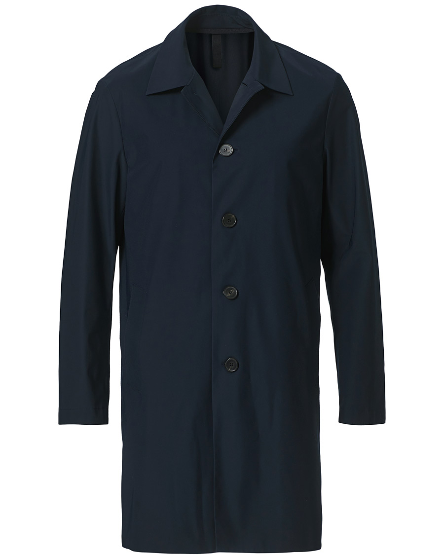Heren | Jassen | Harris Wharf London | Light Technic Mac Coat Dark Blue