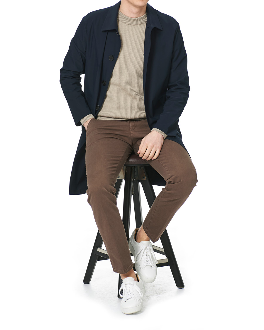 Heren | Jassen | Harris Wharf London | Light Technic Mac Coat Dark Blue