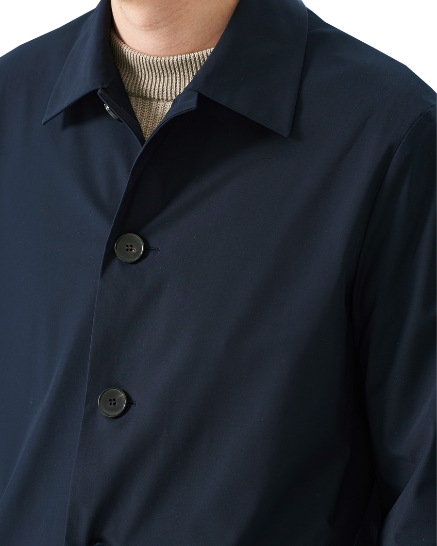 Heren | Jassen | Harris Wharf London | Light Technic Mac Coat Dark Blue