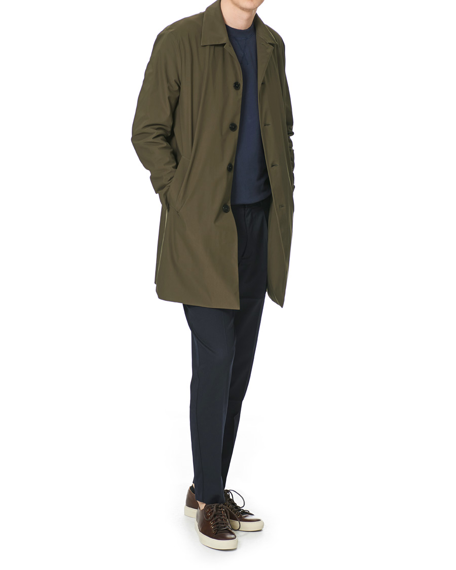 Heren | Jassen | Harris Wharf London | Light Technic Mac Coat Moss Green