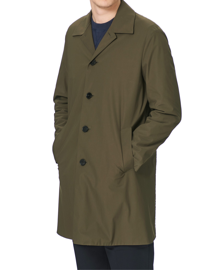 Heren | Jassen | Harris Wharf London | Light Technic Mac Coat Moss Green