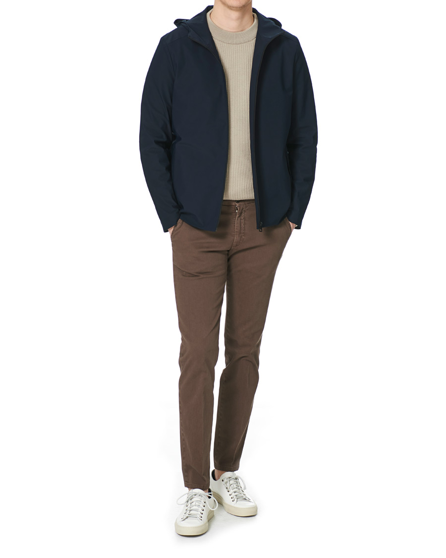 Heren | Jassen | Harris Wharf London | Light Technic Hooded Jacket Dark Blue