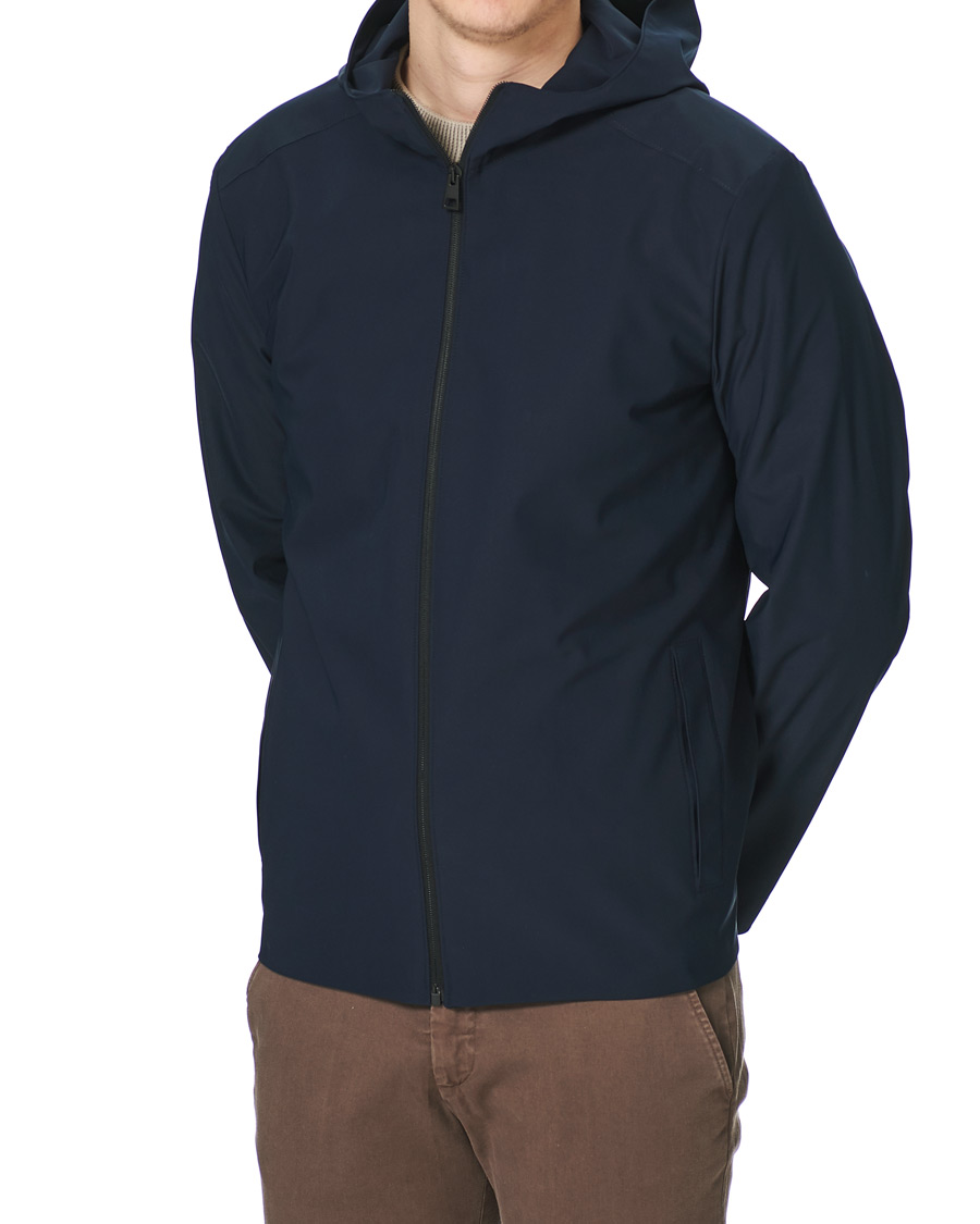 Heren | Jassen | Harris Wharf London | Light Technic Hooded Jacket Dark Blue
