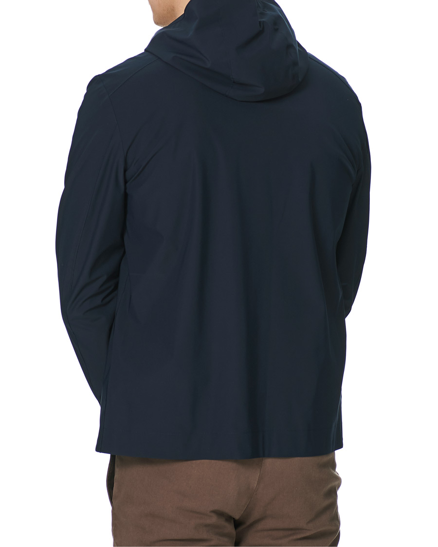 Heren | Jassen | Harris Wharf London | Light Technic Hooded Jacket Dark Blue