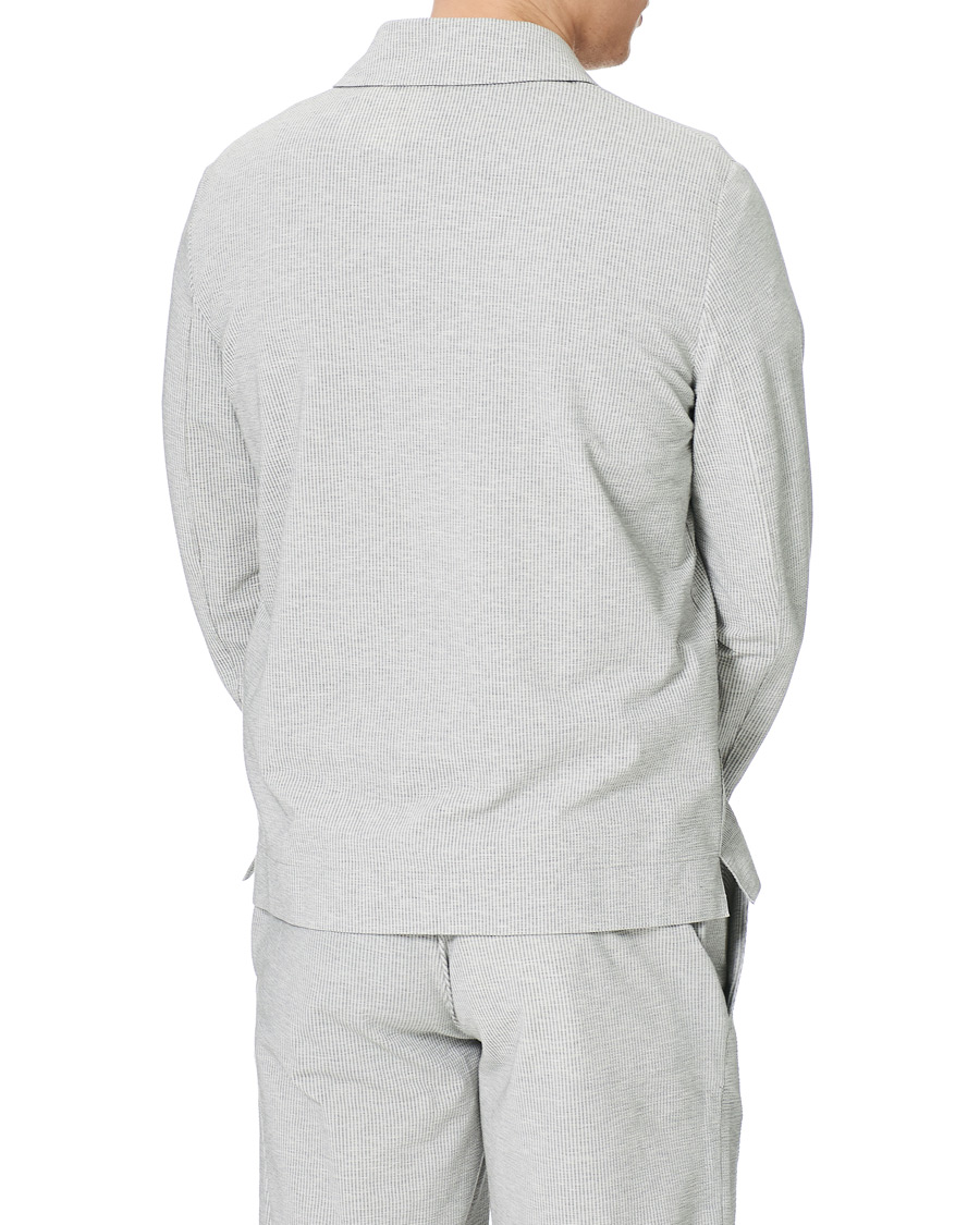Heren | Overhemden | Harris Wharf London | Cool Max Seersucker Overshirt Light Grey