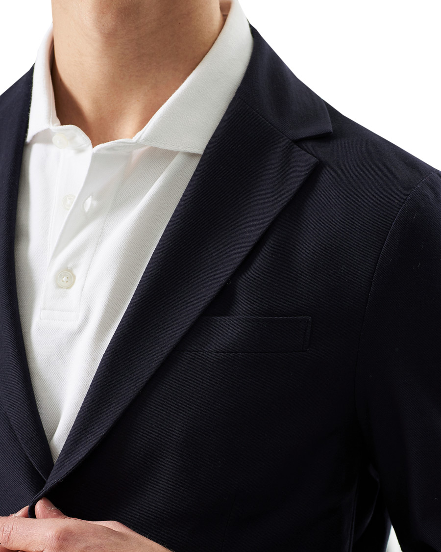 Heren | Blazers | Harris Wharf London | Cotton Twill Blazer Dark Blue