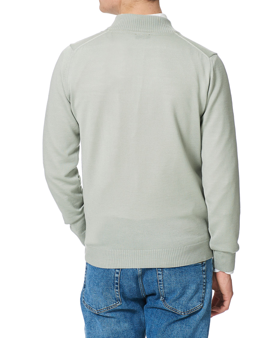 Heren | Truien | Stenströms | Merino Half Zip Pistachio