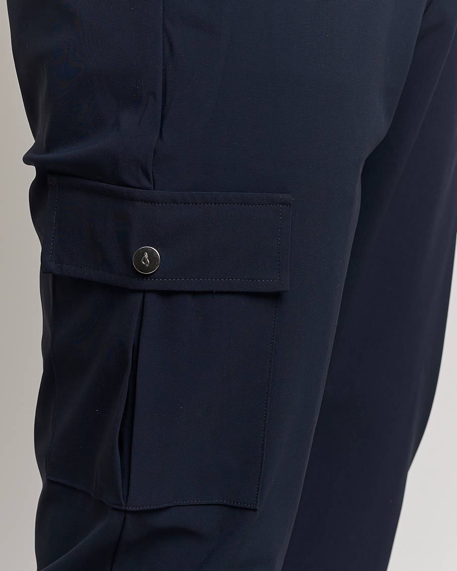 Heren | Broeken | Stenströms | Active Jersey Leisure Cargo Pants Navy