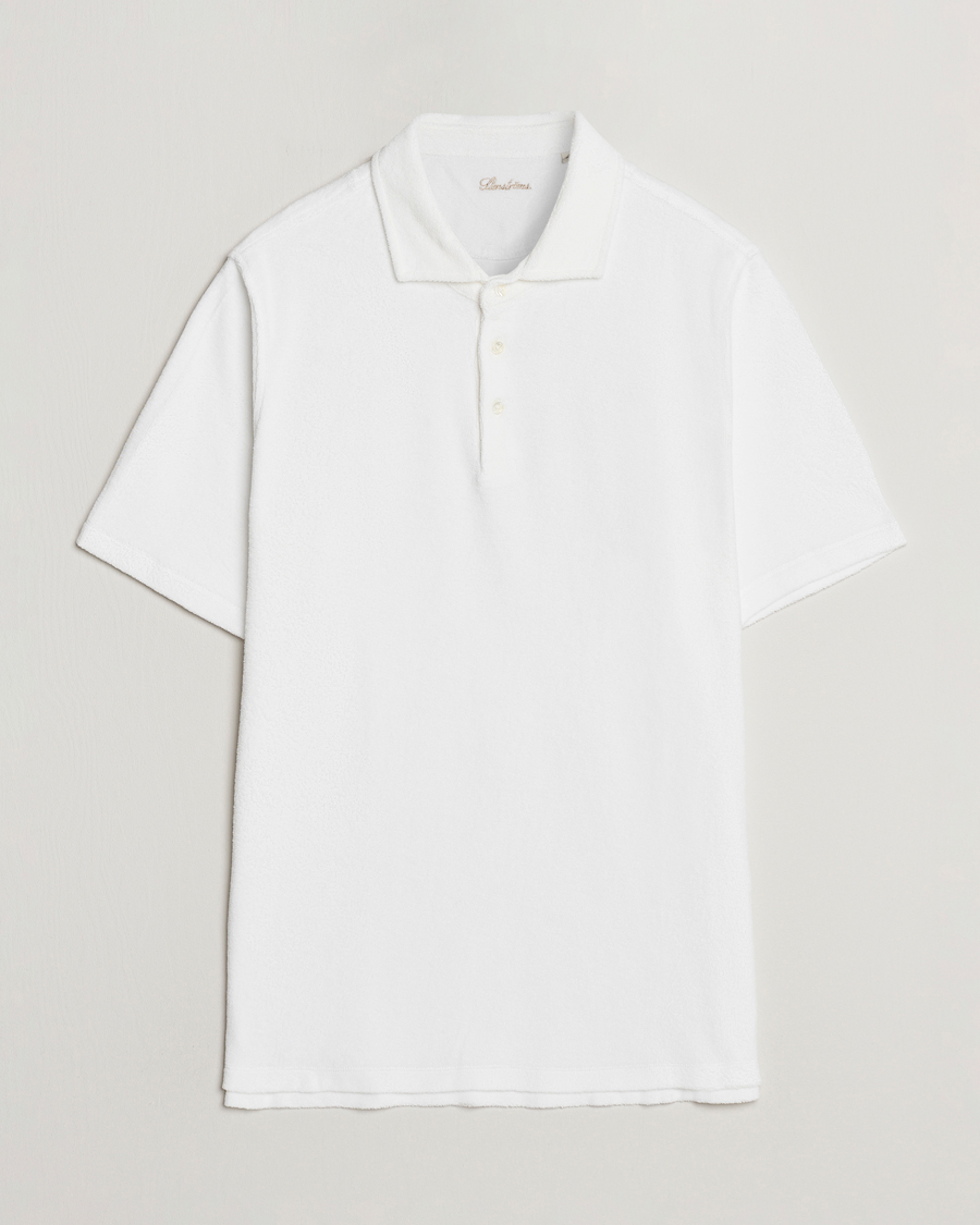 Heren | Polo's | Stenströms | Terry Cotton Poloshirt White