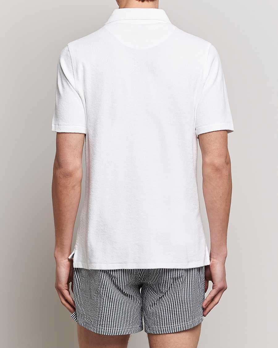Heren | Polo's | Stenströms | Terry Cotton Poloshirt White