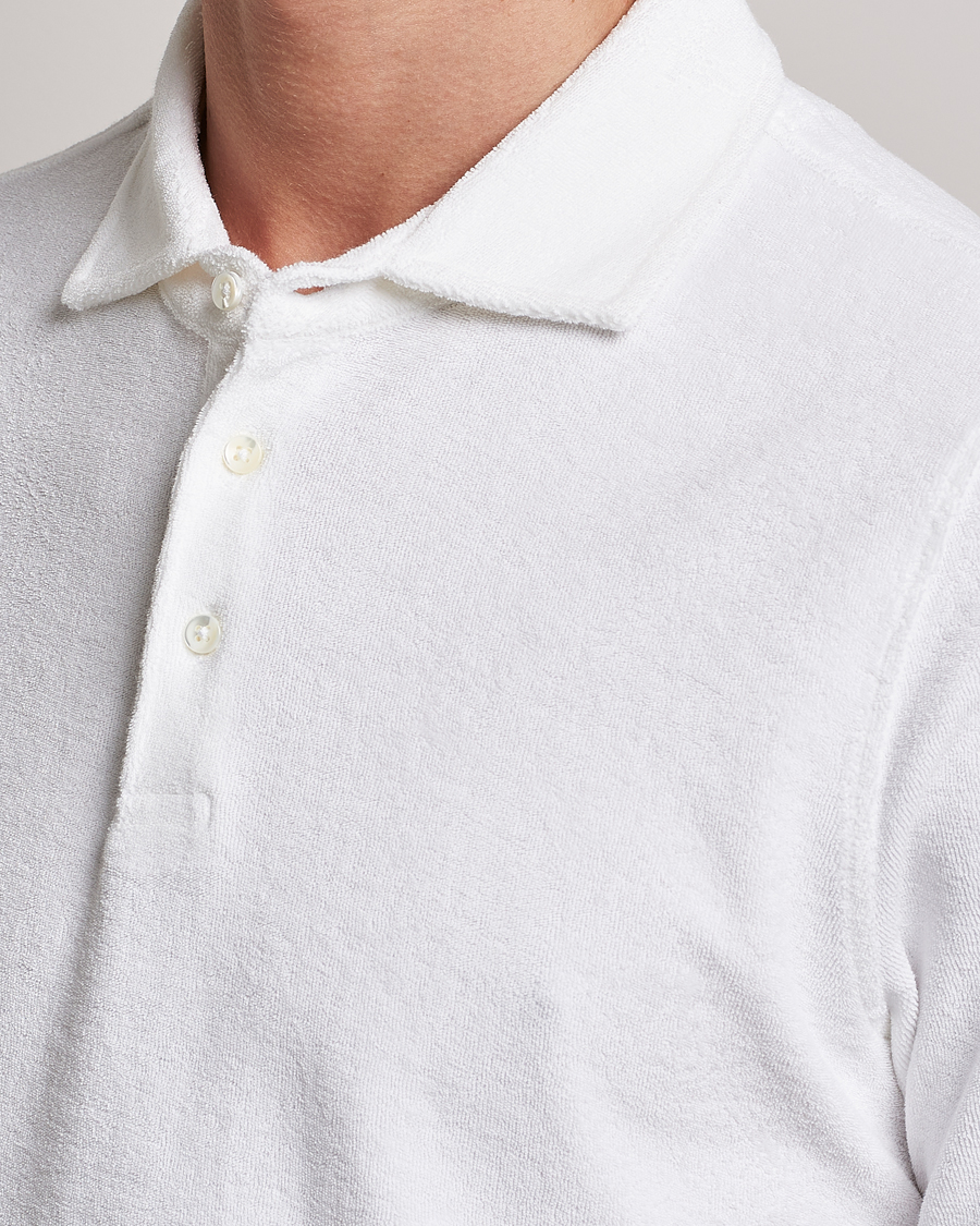 Heren | Polo's | Stenströms | Terry Cotton Poloshirt White