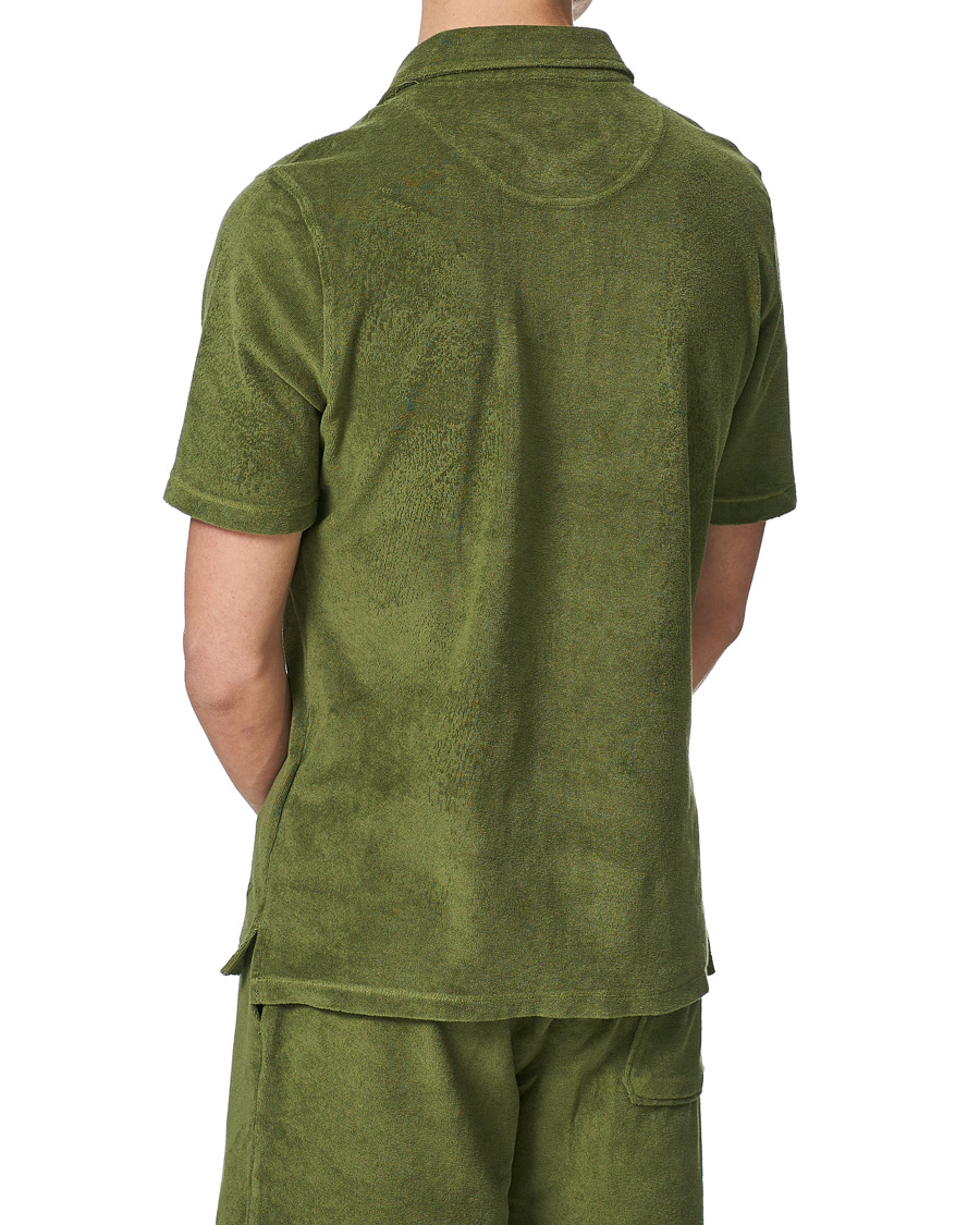 Heren | Polo's | Stenströms | Towelling Cotton Poloshirt Green