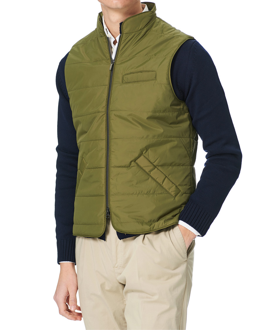 Heren | Jassen | Stenströms | Nylon Vest Green