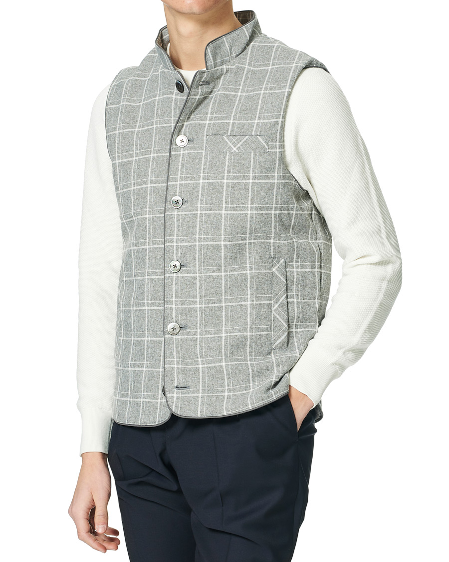 Heren | Jassen | Stenströms | Quilted Light Padded Vest Grey