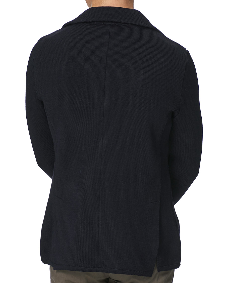 Heren | Blazers | Stenströms | Milano Knitted Merino Blazer Navy