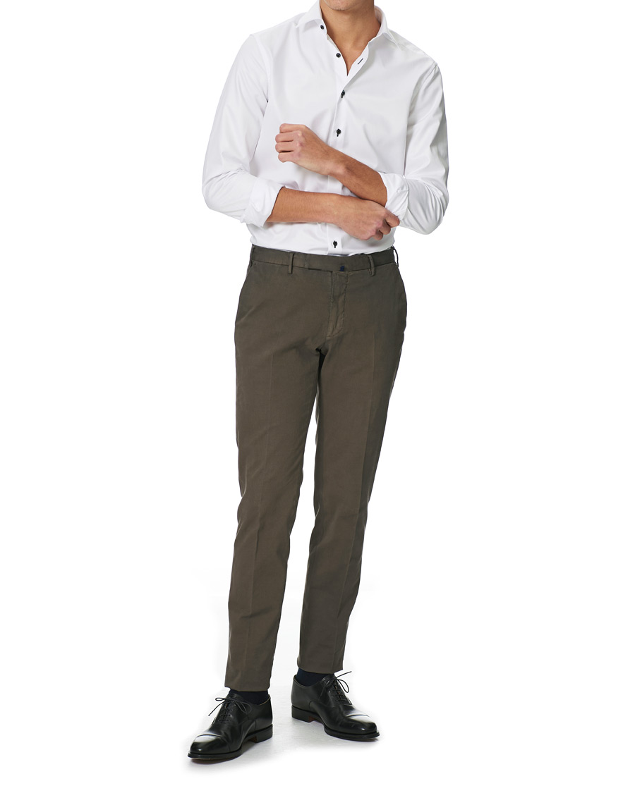 Heren | Overhemden | Stenströms | Slimline Cut Away Shirt White