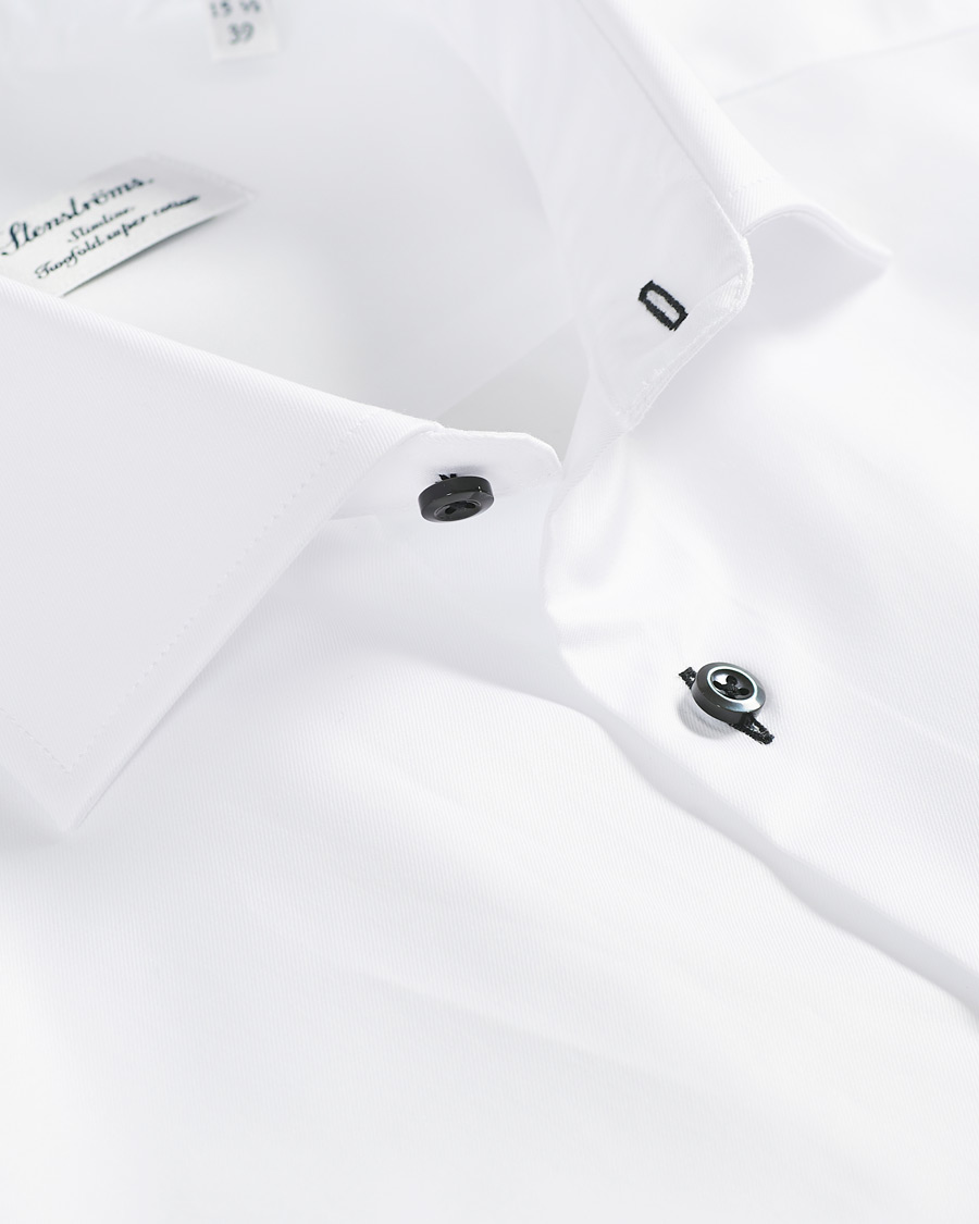 Heren | Overhemden | Stenströms | Slimline Cut Away Shirt White
