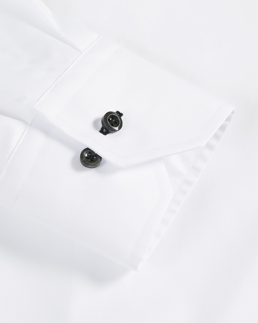 Heren | Overhemden | Stenströms | Slimline Cut Away Shirt White