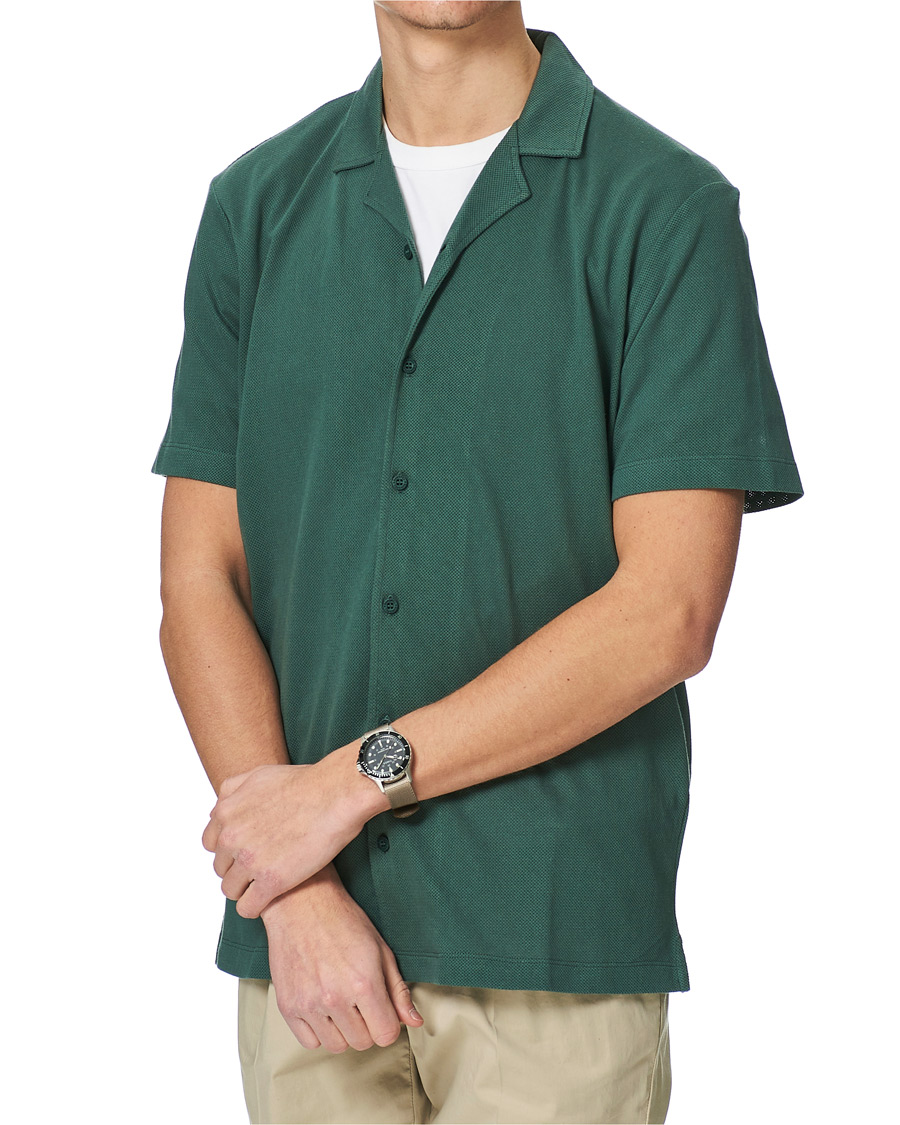 Heren | Polo's | Sunspel | Riviera Resort Shirt Deep Green
