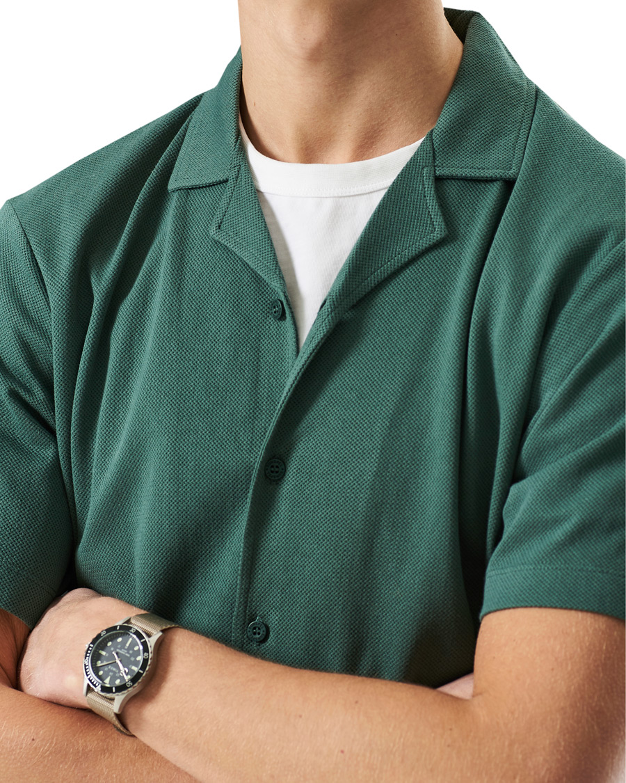 Heren | Polo's | Sunspel | Riviera Resort Shirt Deep Green