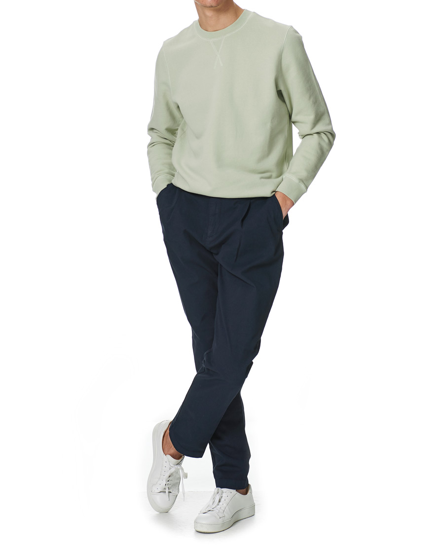 Heren | Broeken | Sunspel | Cotton Relaxed Fit Trousers Navy