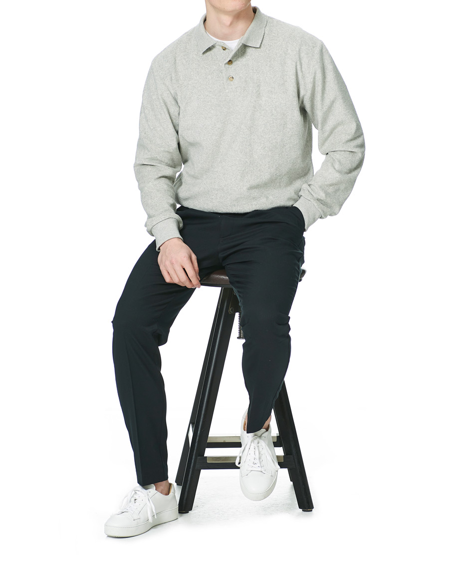 Heren | Truien | Howlin' | Long Sleeve Terry Polo Grey