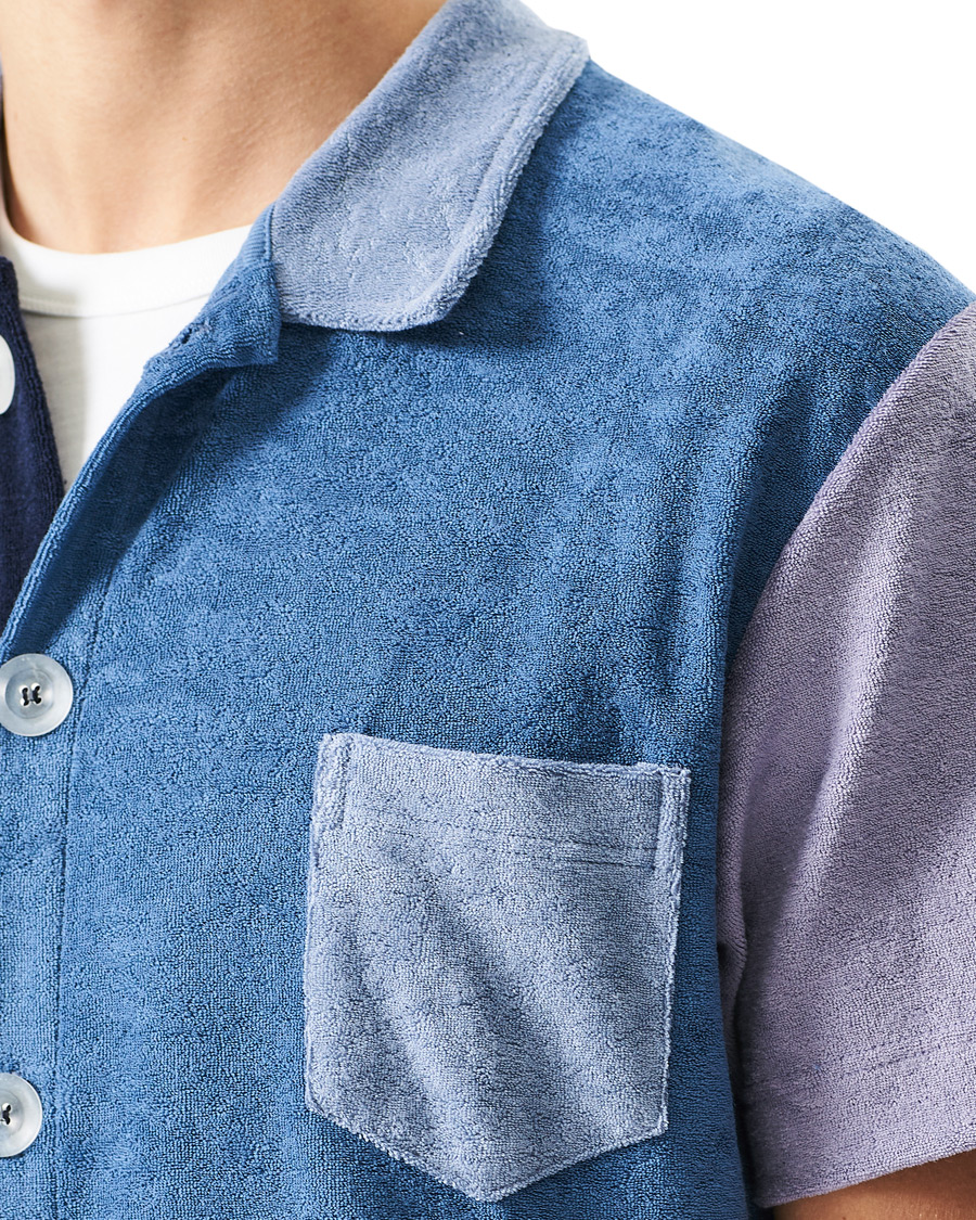 Heren | Overhemden | Howlin' | Short Sleeve Color Block Terry Shirt Blueprint