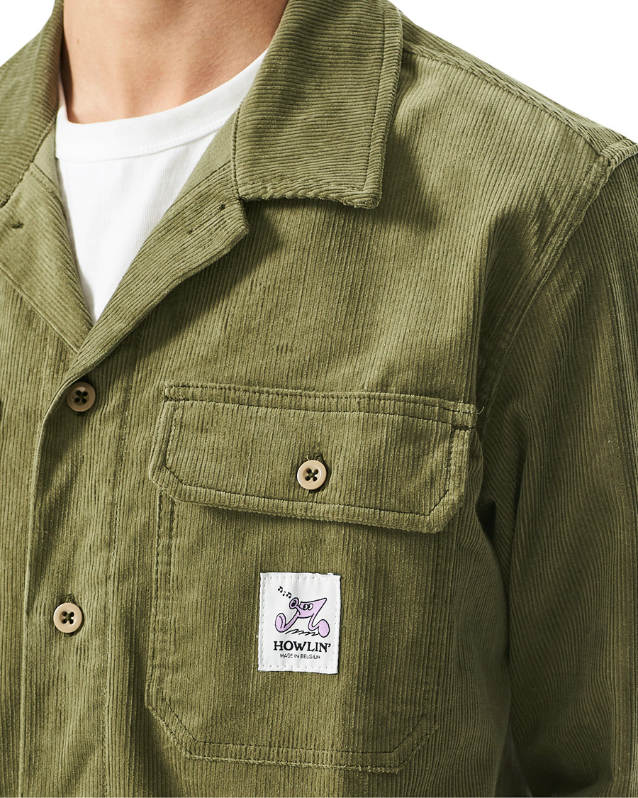 Heren | Overhemden | Howlin' | Summer Cord Pocket Overshirt Green