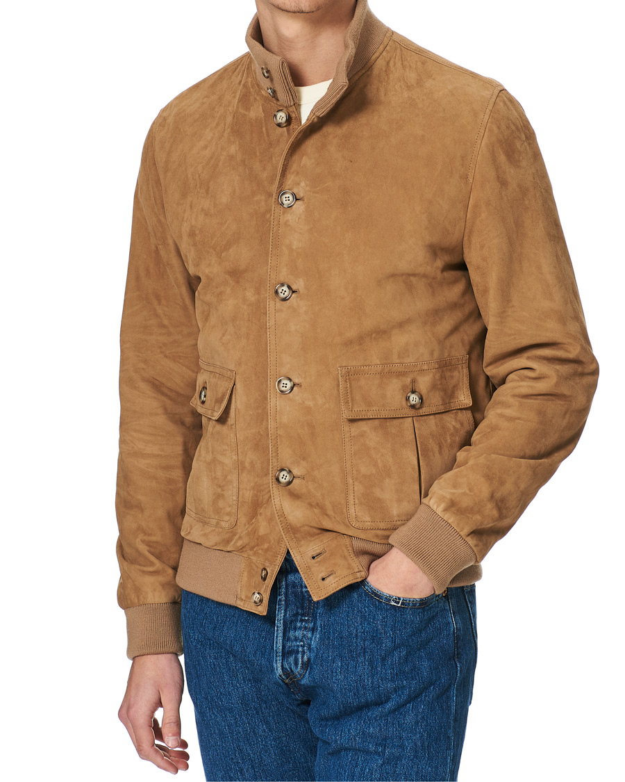 Heren | Jassen | Valstar | Valstarino Suede Jacket Light Brown