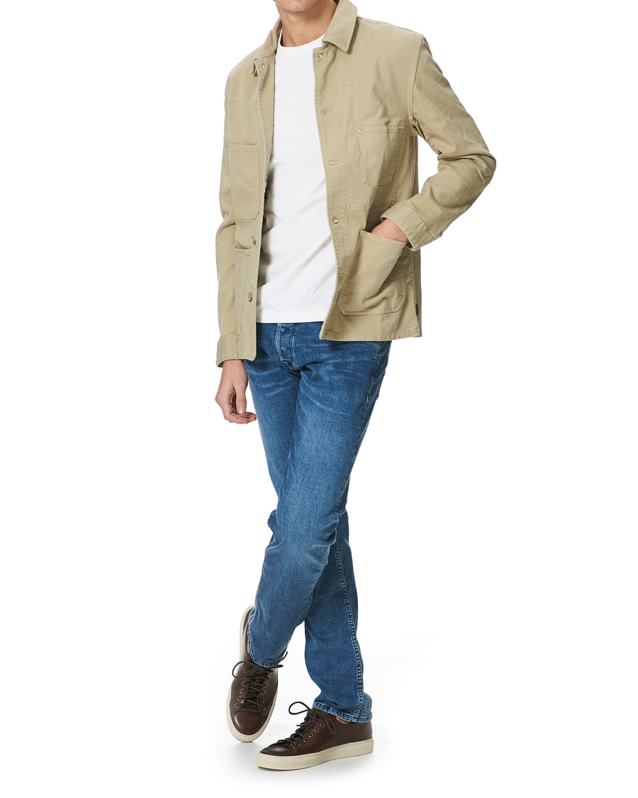 Heren | Jeans | Replay | Grover Straight Fit Clouds Jeans Medium Blue