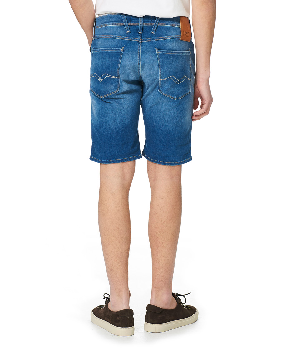 Heren | Korte broek | Replay | Anbass Hyperflex Denim Shorts Medium Blue
