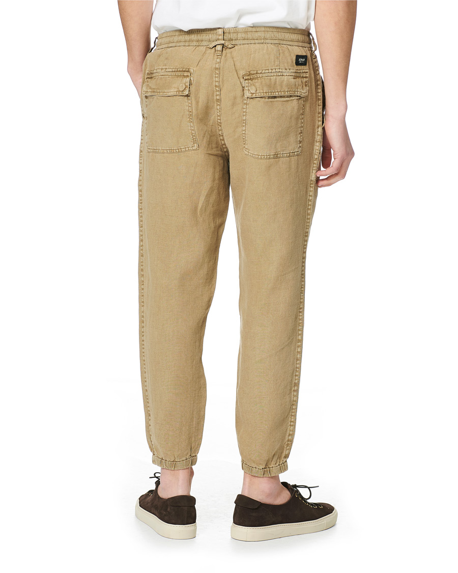 Heren | Broeken | Replay | Linen Drawstring Pants Khaki