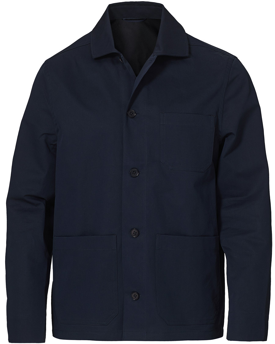Heren | Overhemden | Filippa K | Louis Cotton Jacket Navy