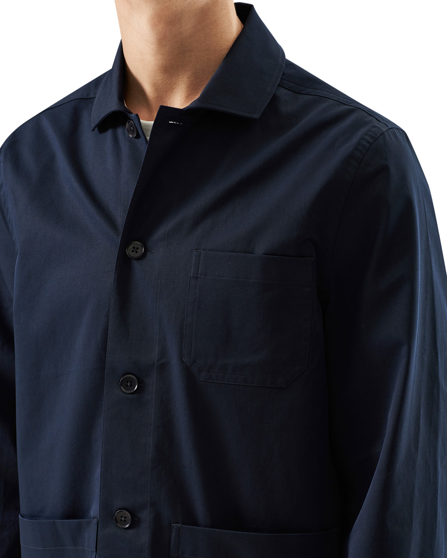 Heren | Overhemden | Filippa K | Louis Cotton Jacket Navy