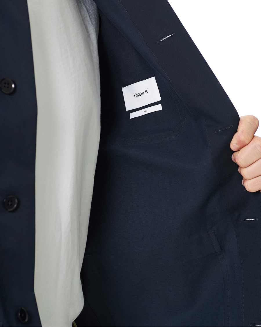 Heren | Overhemden | Filippa K | Louis Cotton Jacket Navy