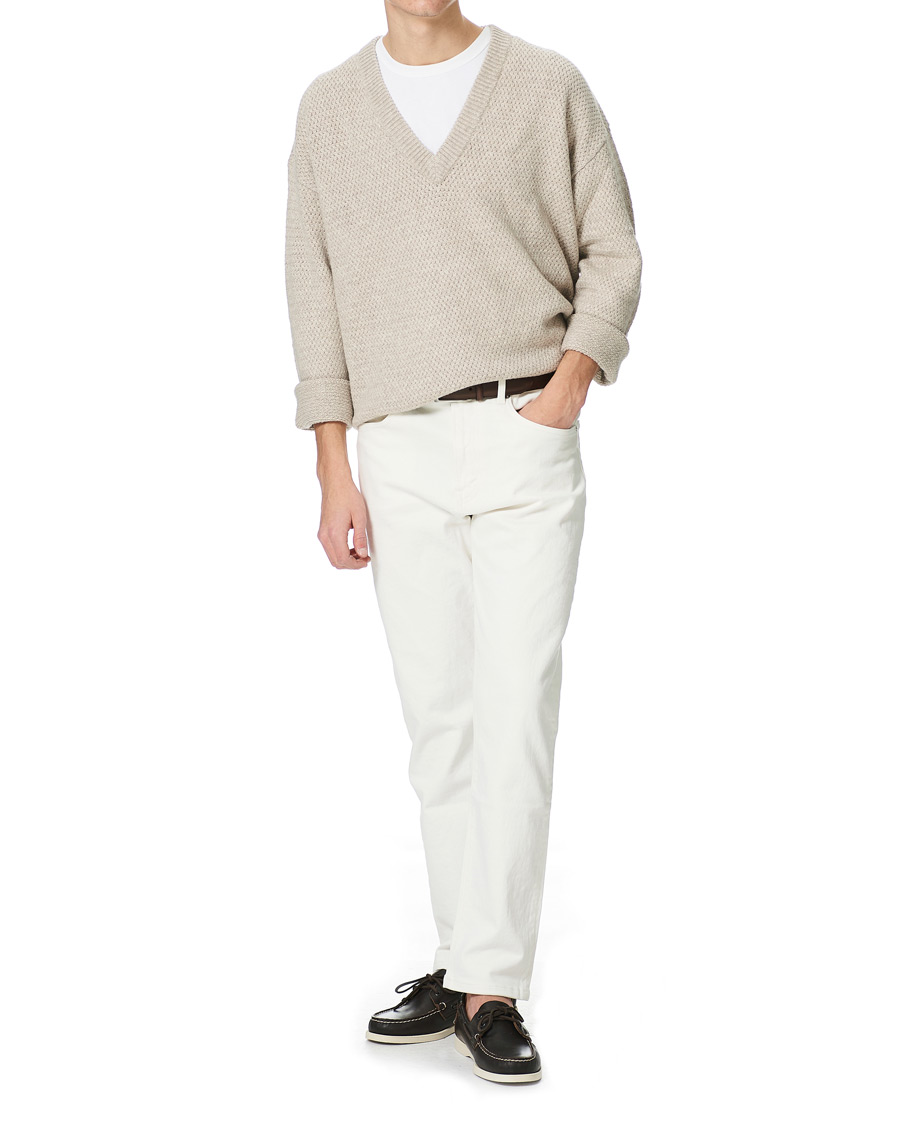 Heren | Truien | Filippa K | Ash Sweater Beige Melange