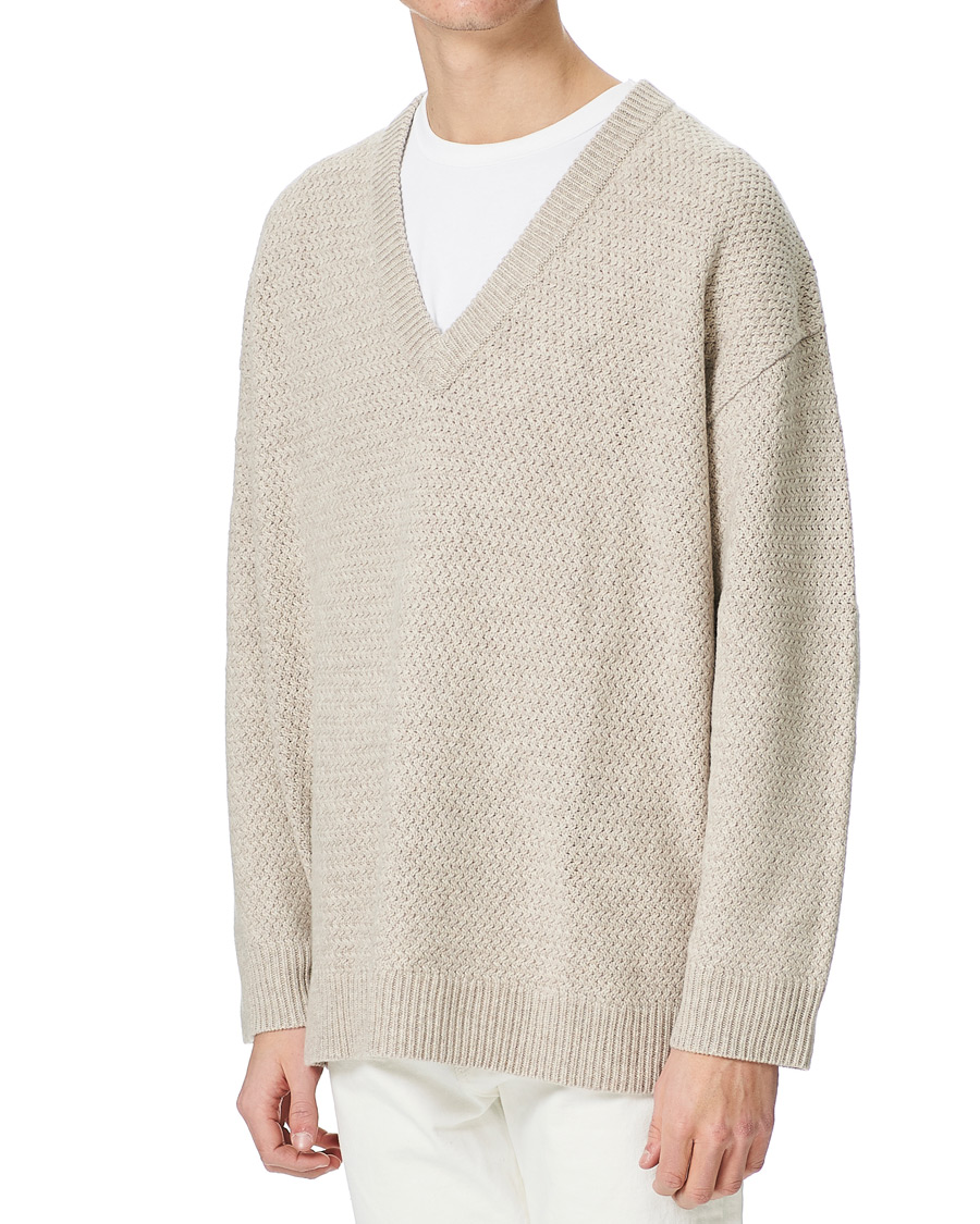 Heren | Truien | Filippa K | Ash Sweater Beige Melange