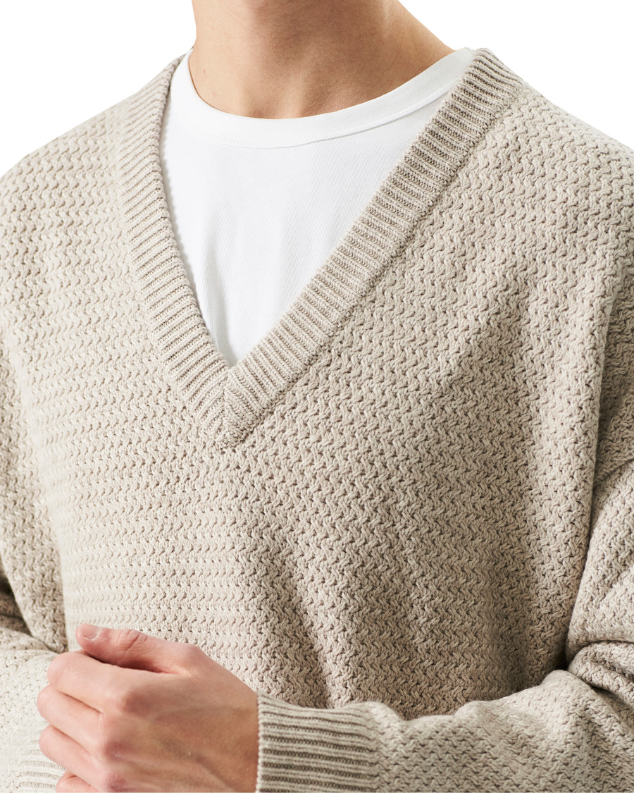 Heren | Truien | Filippa K | Ash Sweater Beige Melange