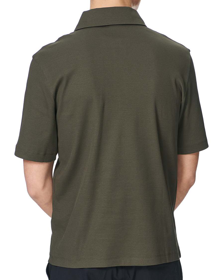 Heren | Polo's | Filippa K | Rib Polo Tee Fadded Moss Green