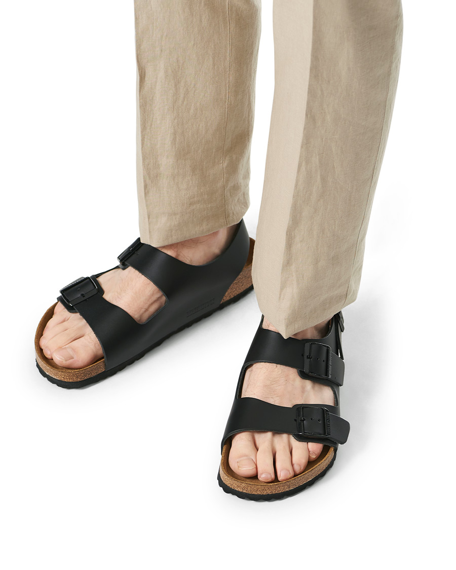 Heren | BIRKENSTOCK Milano Classic Footbed Black Leather | BIRKENSTOCK | Milano Classic Footbed Black Leather