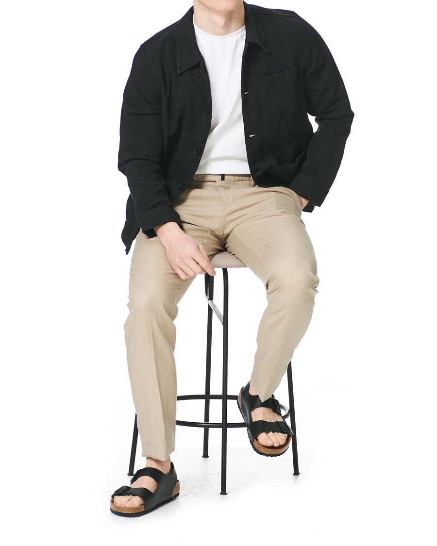 Heren | BIRKENSTOCK Milano Classic Footbed Black Leather | BIRKENSTOCK | Milano Classic Footbed Black Leather