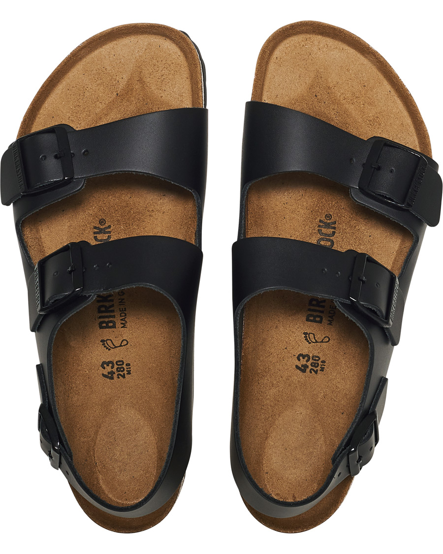 Heren | BIRKENSTOCK Milano Classic Footbed Black Leather | BIRKENSTOCK | Milano Classic Footbed Black Leather