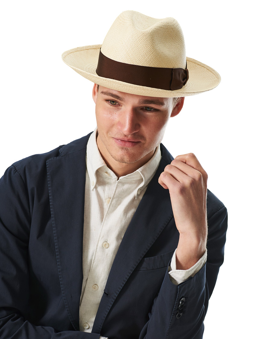 Heren | Borsalino Panama Quito With Large Brim Brown | Borsalino | Panama Quito With Large Brim Brown