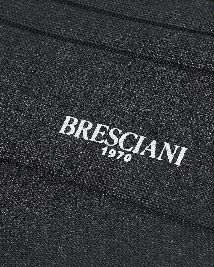 Heren | Ondergoed | Bresciani | Wide Ribbed Cotton Socks Charcoal